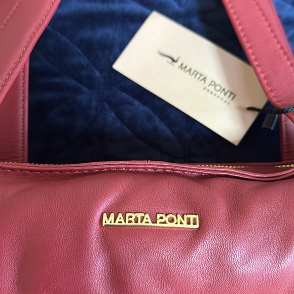 MARTA PONTI color of the season quilted/puff double strap LEATHER BAG - Picture 4 of 13
